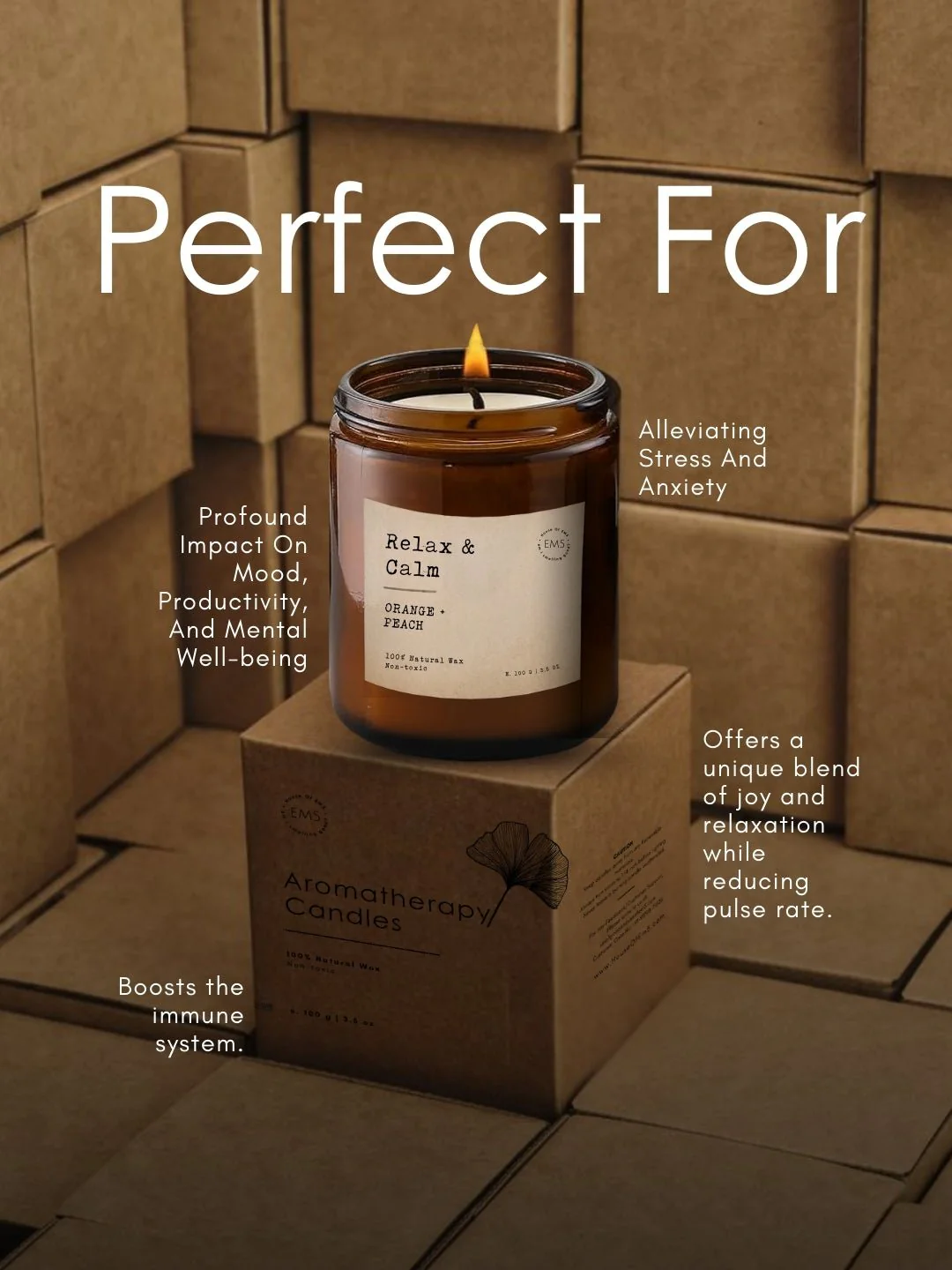 Aromatherapy Scented Candles Set of 4 - Image 5