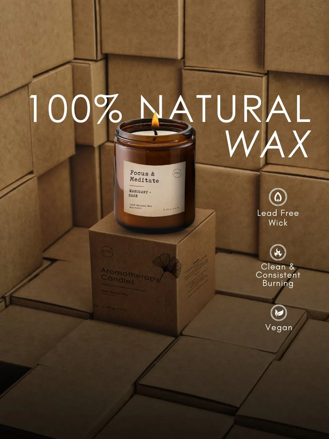 Focus & Meditate | Aromatherapy Scented Candles - Image 3