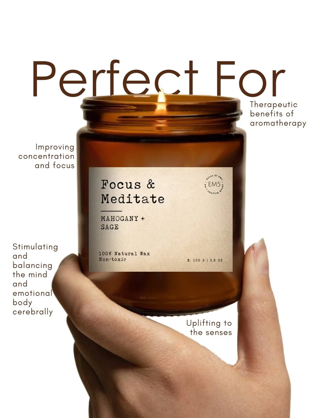 Focus & Meditate | Aromatherapy Scented Candles - Image 5