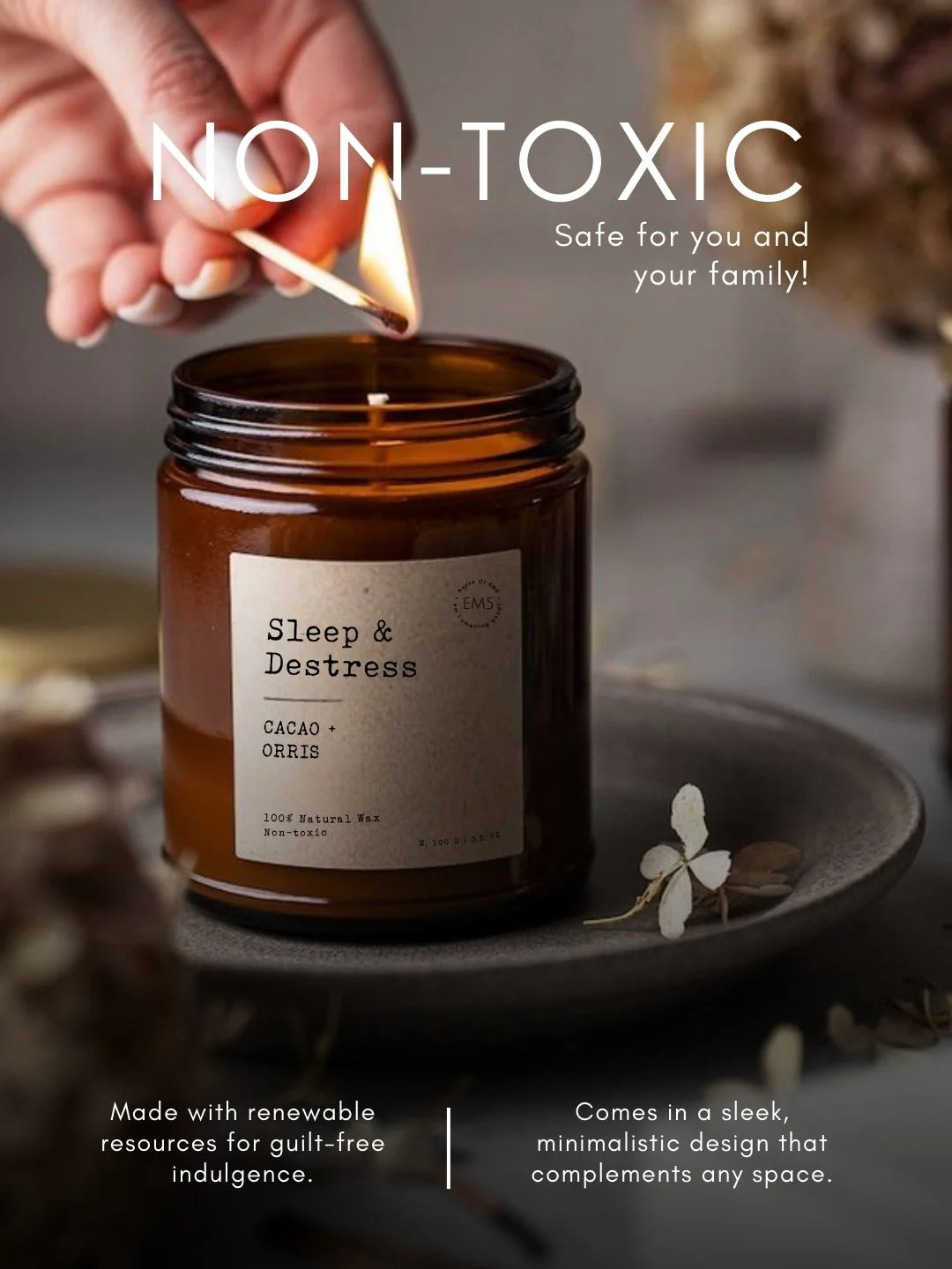 Sleep & Destress | Aromatherapy Scented Candles - Image 3